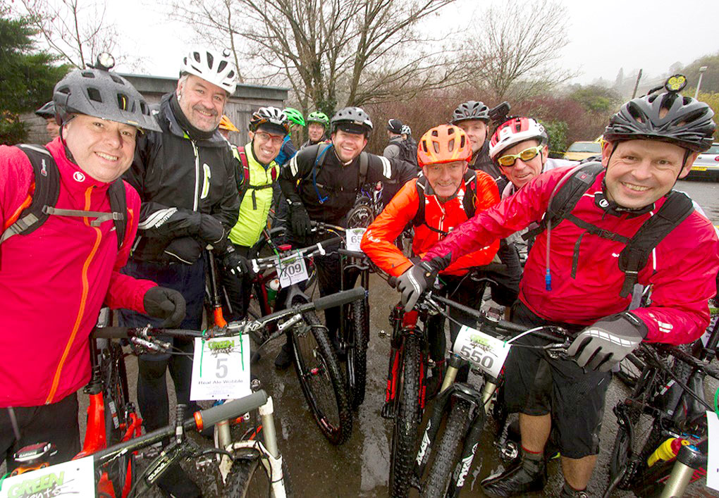 Cyclists in the Real Ale Wobble cycle race