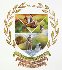 Llanwrtyd Wells town crest