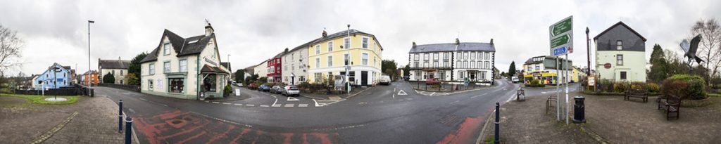 Llanwrtyd town centre panorama