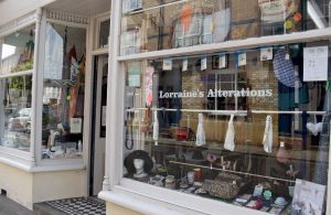 Exterior of Lorraine's Alterations shop, Llanmwrtyd